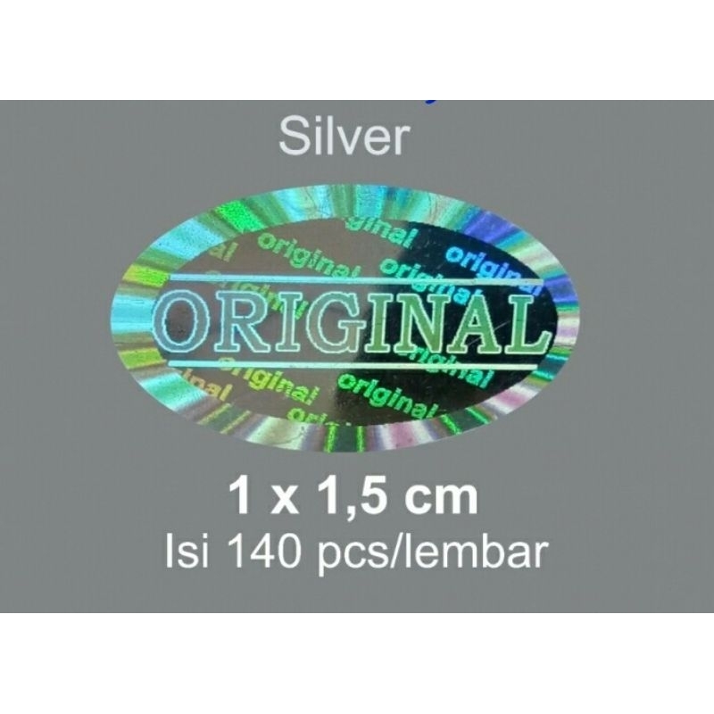 

stiker hologram original 1x1.5cm silver