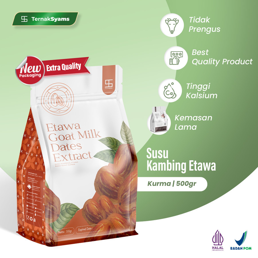 

Ternak Syams - Susu Kambing Etawa Bubuk Rasa Varian Kurma Syams 1000 gram Pure Murni Alami Organik Pasteurisasi tanpa campuran gula tanpa krimer Original Mentah Kiloan Asli Natural 1 Kg COD bayar ditempat etawaku platinum skygoat SR12