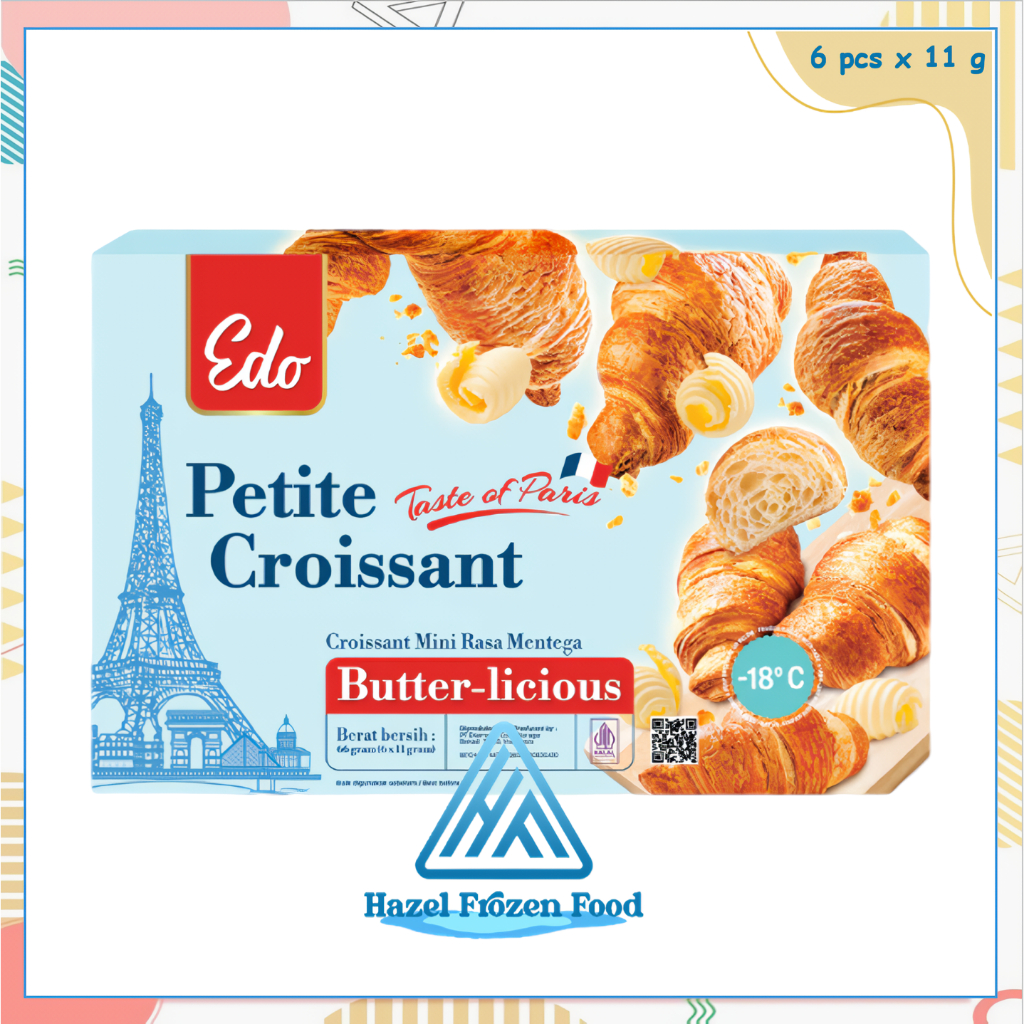 

Edo Petite Croissant Butter-licious 6 pcs Frozen Food Karawang