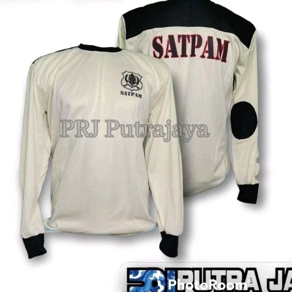 Kaos Security Satpam Lengan Panjang Terbaru / Kaos Satpam Lengan Panjang Decker Krem Terbaru