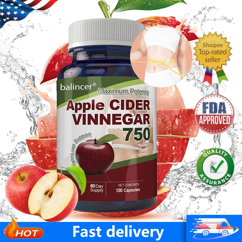 

Suplemen Cuka Sari Apel 120 Tablet Cuka Sari Apel Diet Detoks Vegan, Suplemen Bantuan Penurunan Berat Badan, Penekan Nafsu Makan