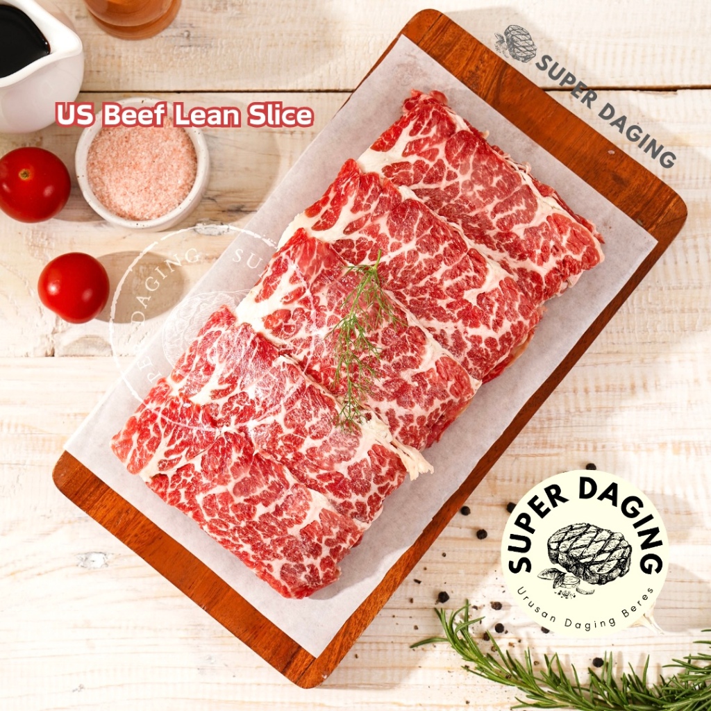 

Daging Sapi US Beef Lean Slice Less Fat 250g - Super Daging Pekanbaru