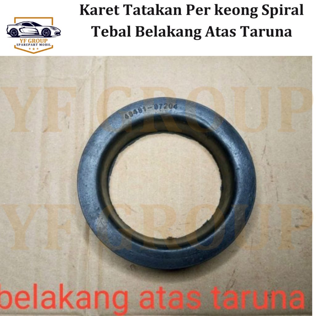 SPAREPART MOBIL Karet Tatakan Per keong Spiral Tebal Belakang Atas Taruna