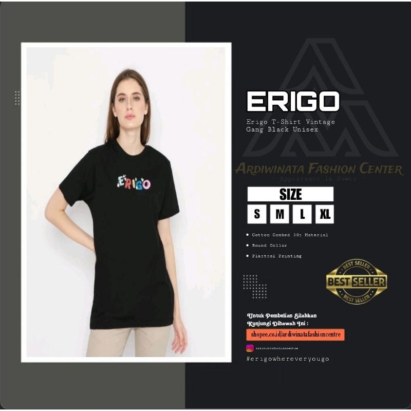 Erigo T-Shirt Vintage Gang Black Unisex