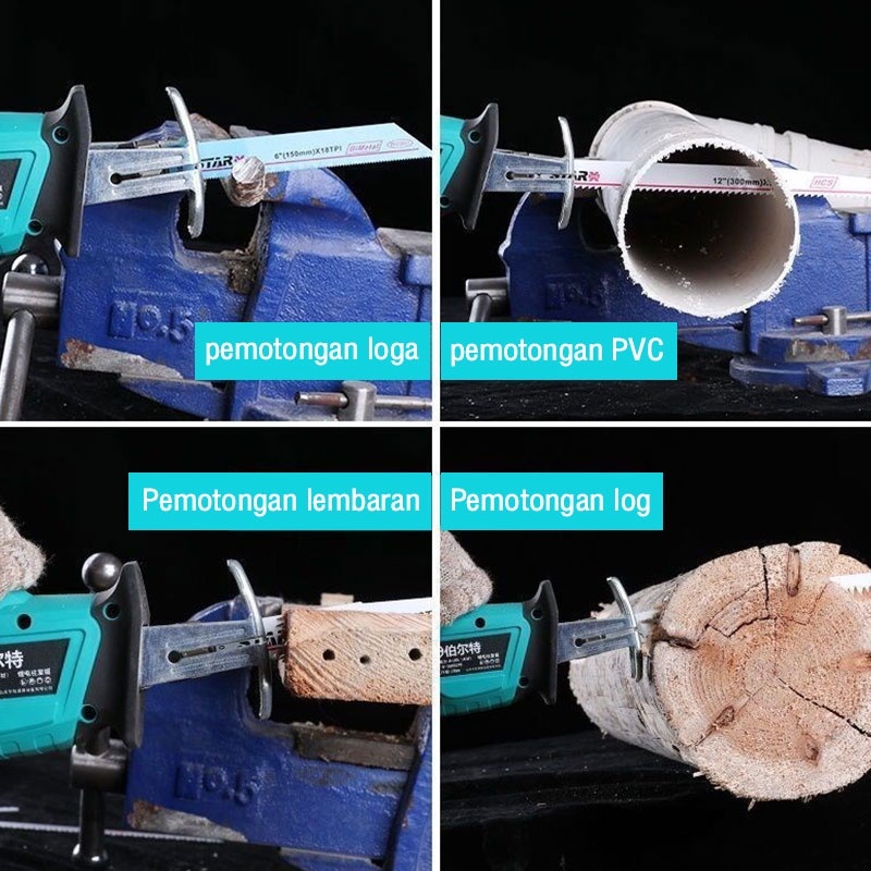 TERSEDIA Reaim Chainsaw Gergaji Rantai Gergaji Elektrik Mini Portable Genggam Lithium Charger