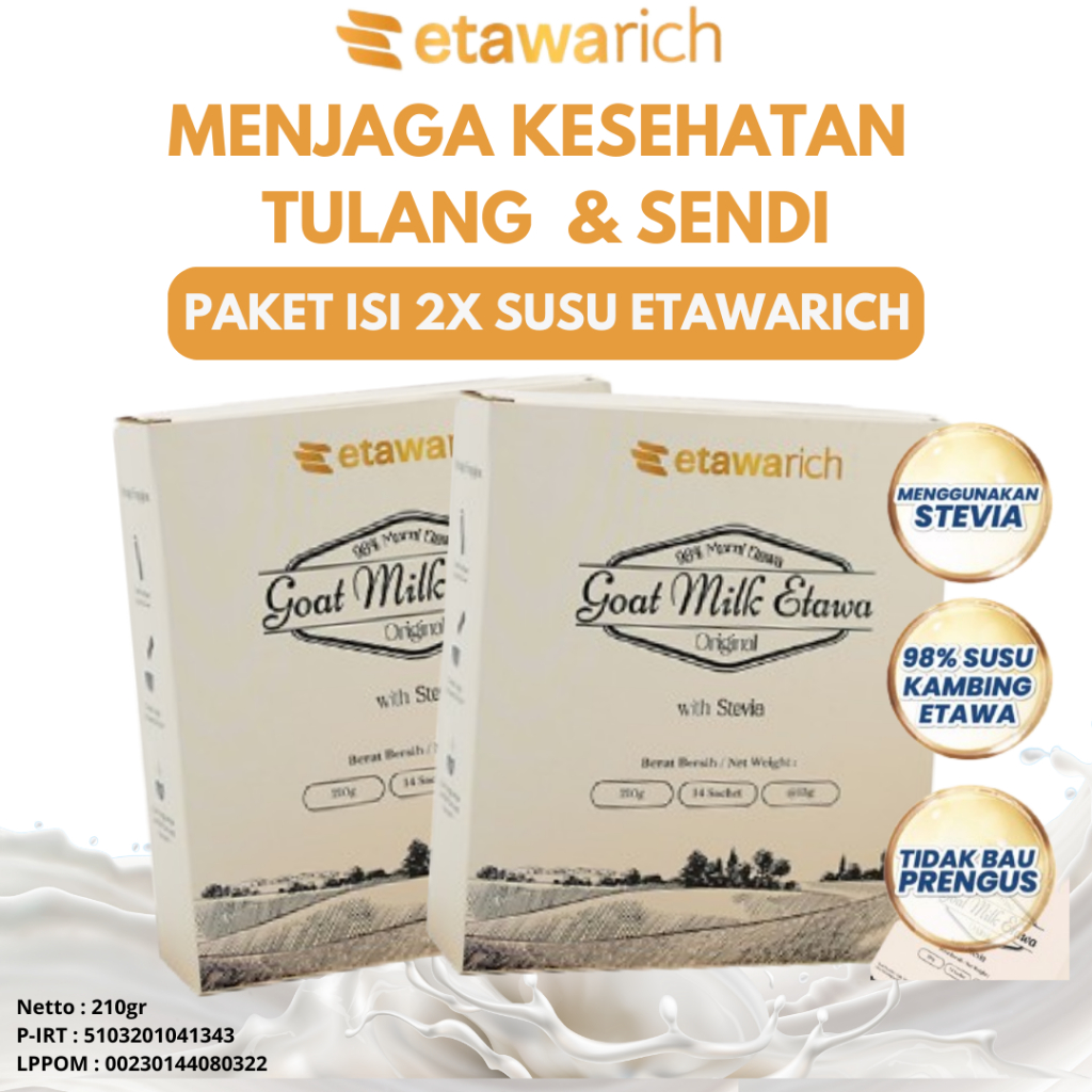

ETAWARICH Susu Kambing Asli Paket 2Box Menjaga Kesehatan dan Kepadatan tulang