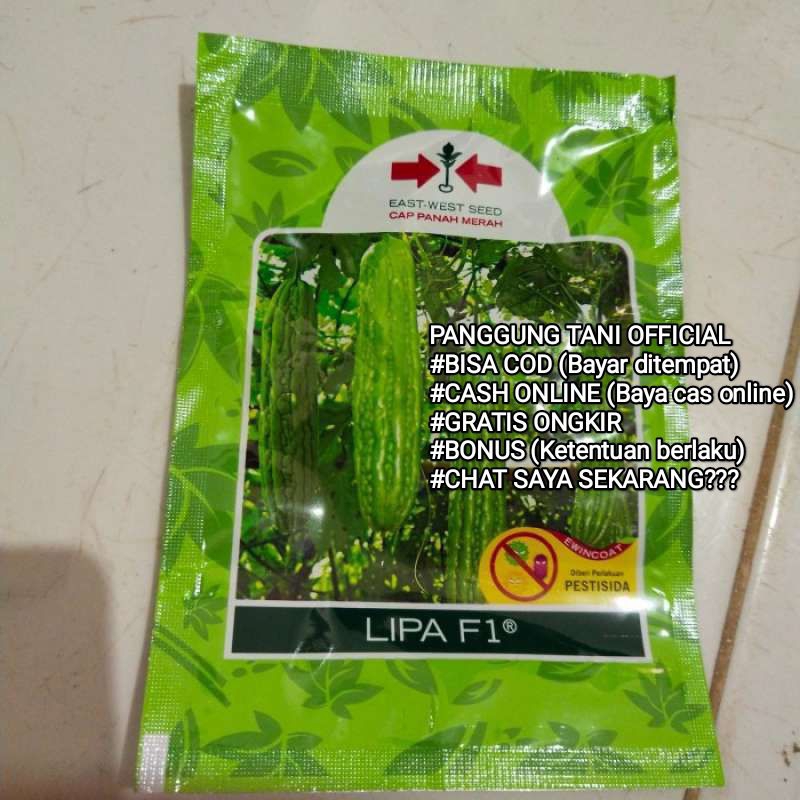 Benih Bibit Paria Pare Lipa F1 isi Benih 50 butir. Kadaluarsa 2026 (Terbaru Panjang)/Termurah Seindo