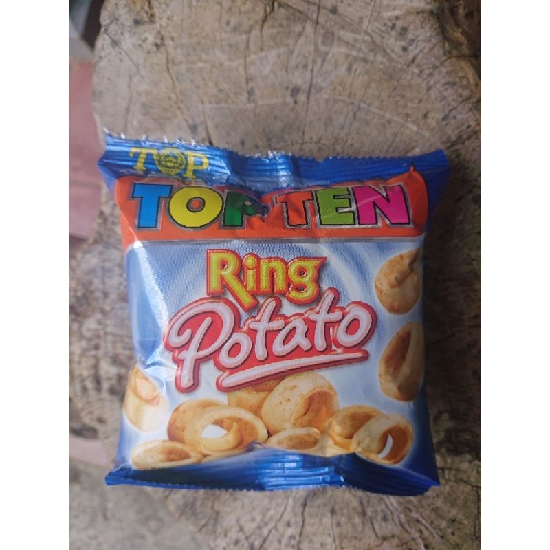 

SNACK JADUL TOP TEN RING POTATO KEMASAN 1 RENCENG (1 pack isi 10pcs)