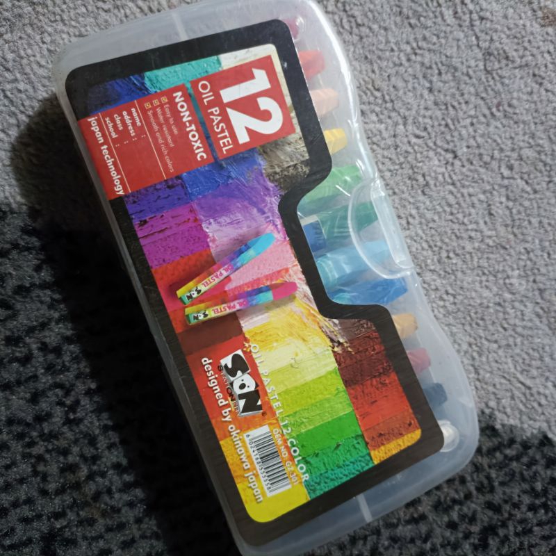 

Krayon oil pastel 12 color nontoxic crayon