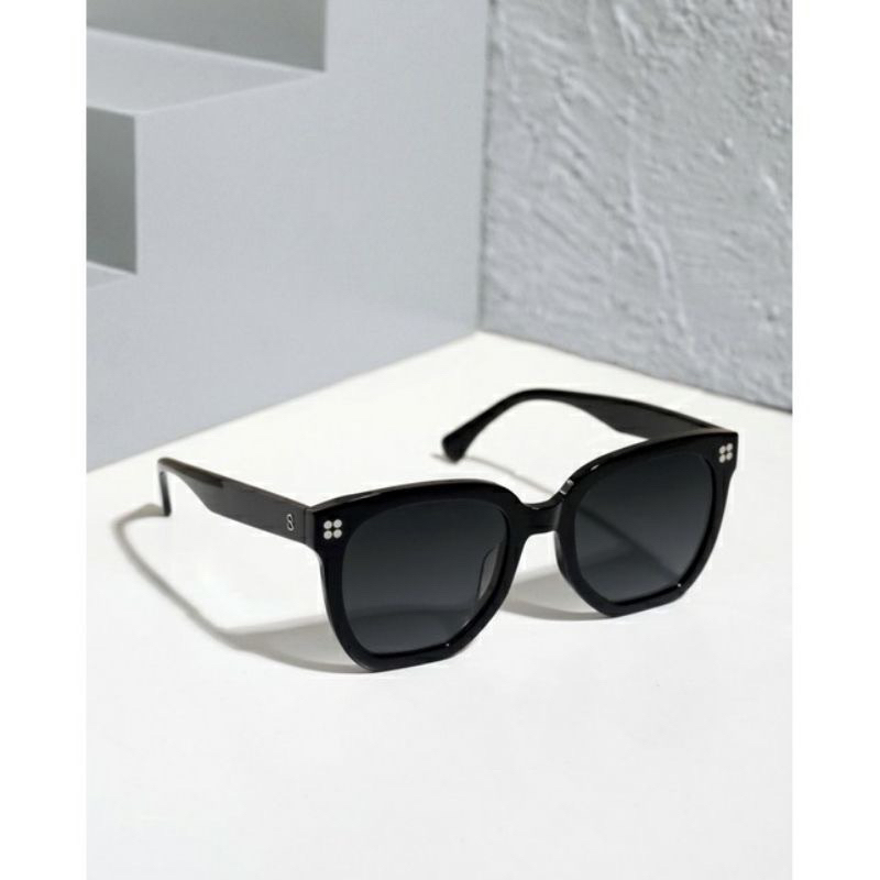 Emilie Sunglasses Buttonscarves Full Black NEW