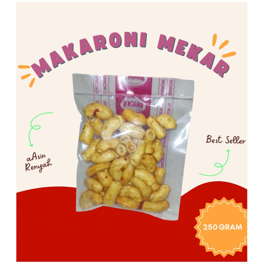 

[MAKARONI MEKAR] MURAH 250 GRAM / BASRENG JAKARTA / KRIPIK PEDAS JAKARTA
