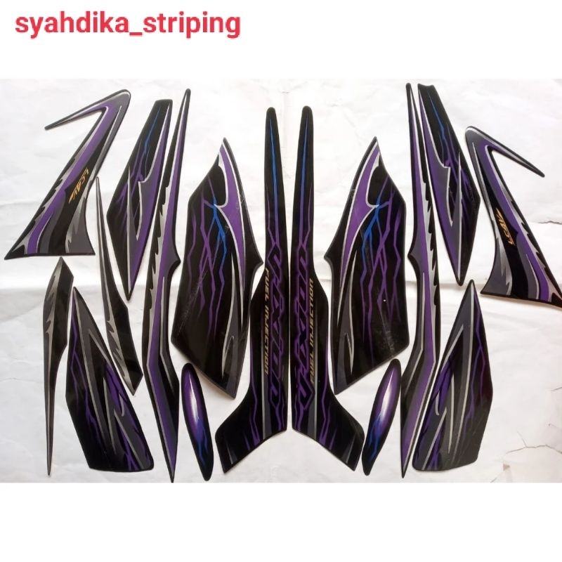 STIKER STRIPING LIS BODY YAMAHA VIXION OLD 2010 2011 UNGU