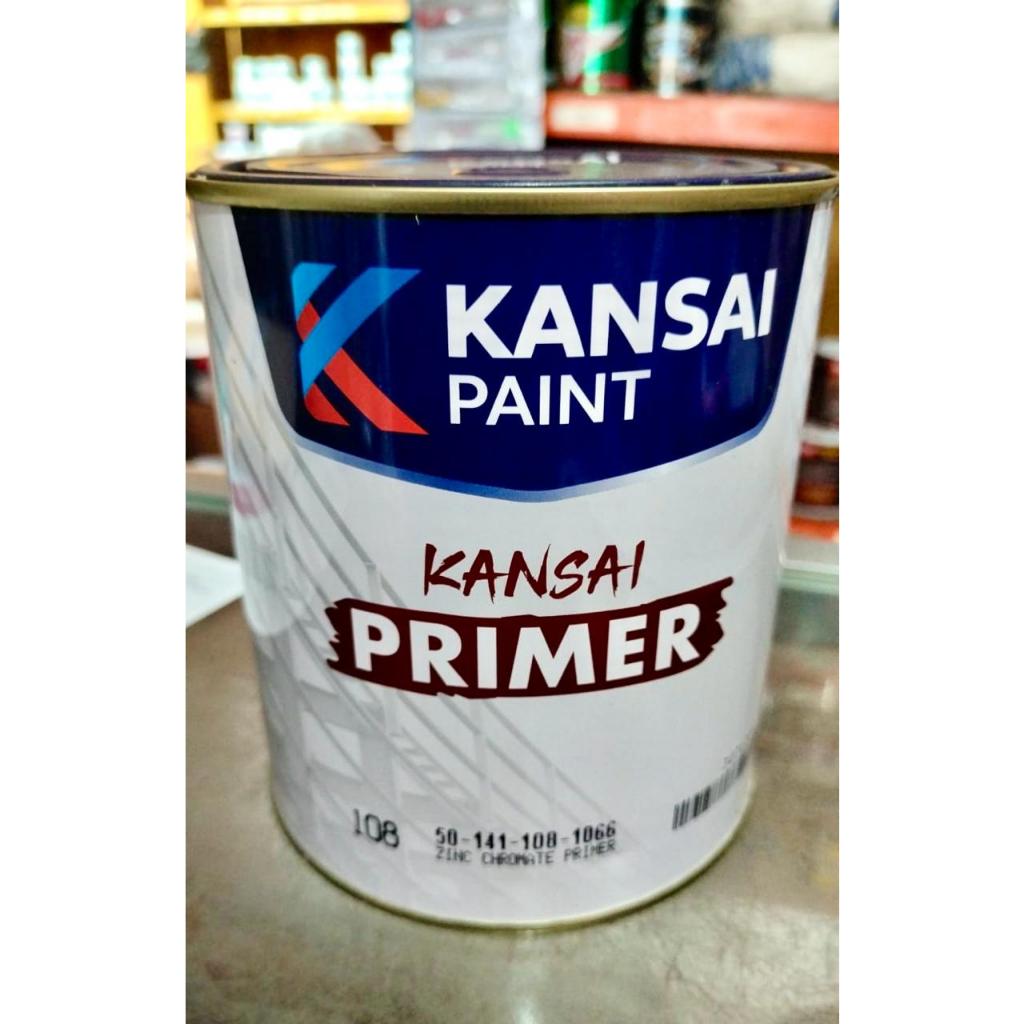 Cat Primer Dasar Minyak Besi & Kayu Zinchromate Kansai Paint 1 Kg