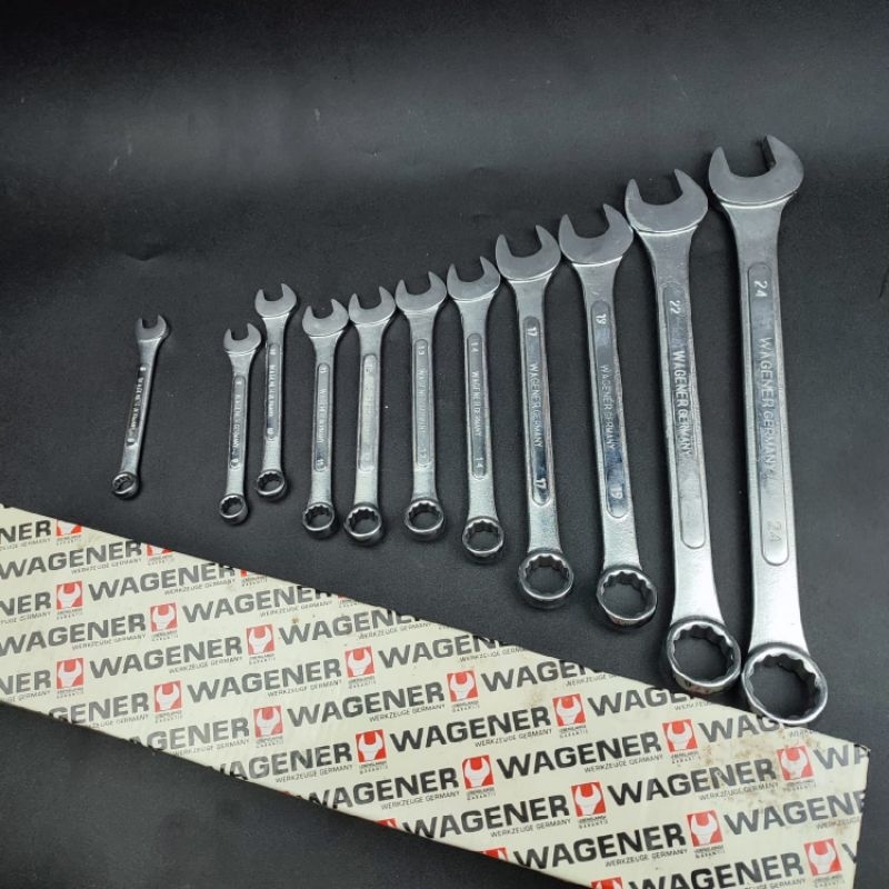 kunci Ring pas set wagener germany 11pcs  8-24mm model metrik