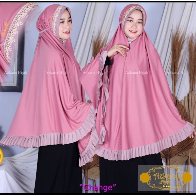 HIJAB KERUDUNG INSTAND JERSEY JUMBO CHANGE REMPEL MOTIF RENDA HIJAB JUMBO PEREMPUAN SYAR'I HIJAB JUM