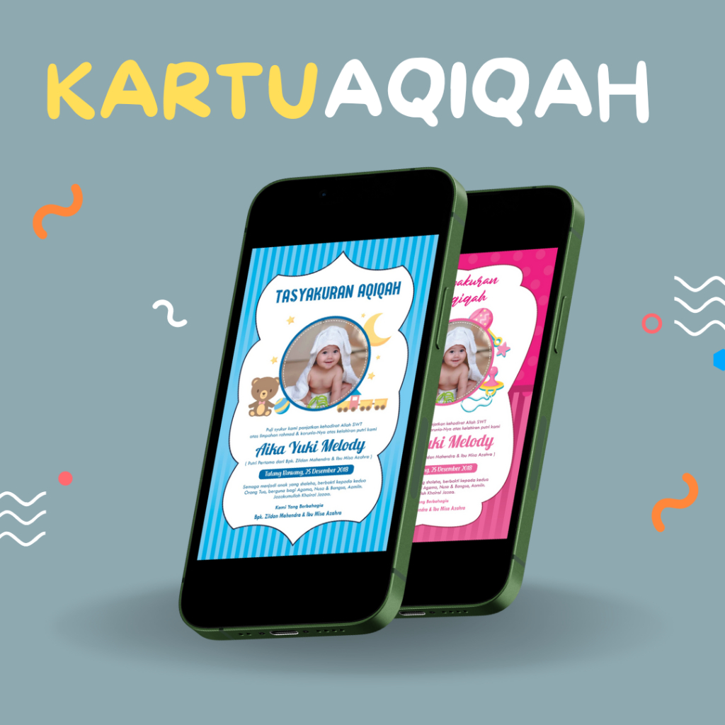 Edit Desain Kartu Ucapan Aqiqah SOFTFILE Tasyakuran Kelahiran Harga Terjangkau