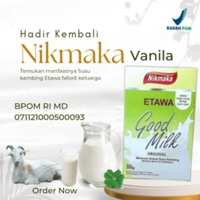 

Susu Nikmaka Susu Kambing Ettawa 200gr vanila