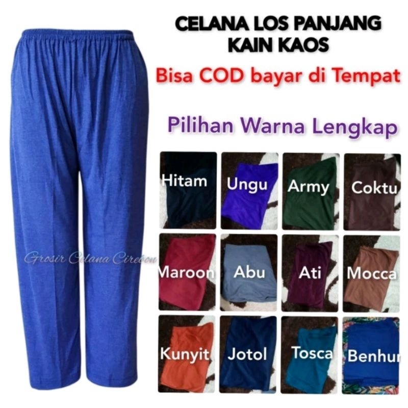 Celana panjang polos kain kaos