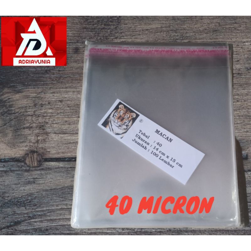 Plastik Opp 14 x 15 Cup Cake - Plastik Opp 14x15 Roti Bludder - Plastik Opp 14 x 15 Roti Manis - Pla