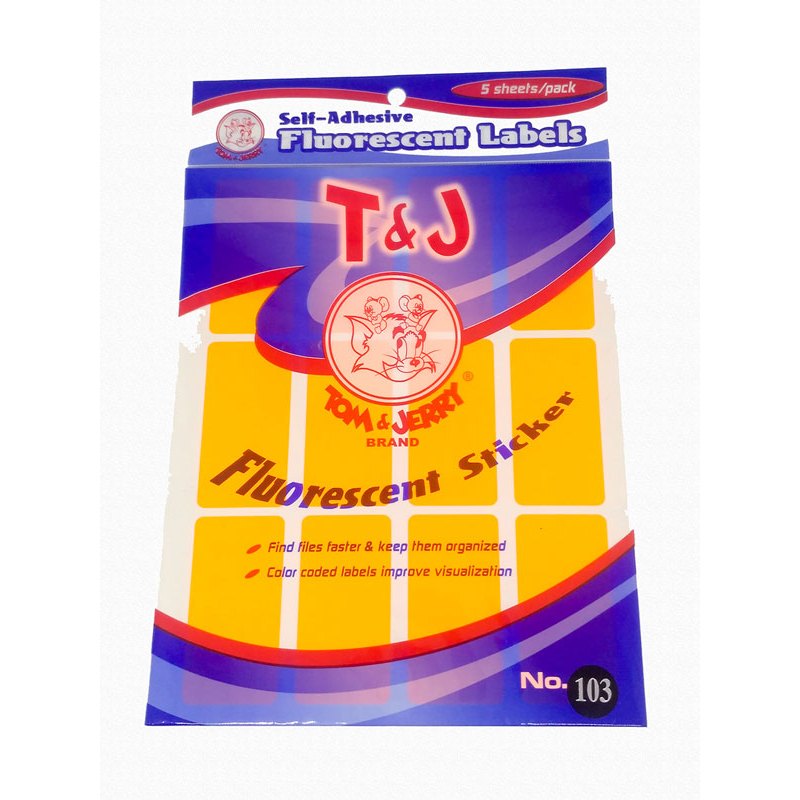 Gramedia Dan Mogot-Tom&Jerry Sticker Label 103 Orange