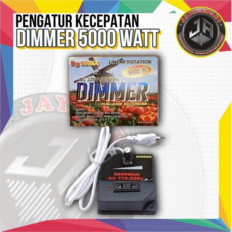 PENGATUR PERCEPATAN LISTRIK DIMMER 5000 WATT SINBA ORIGINAL