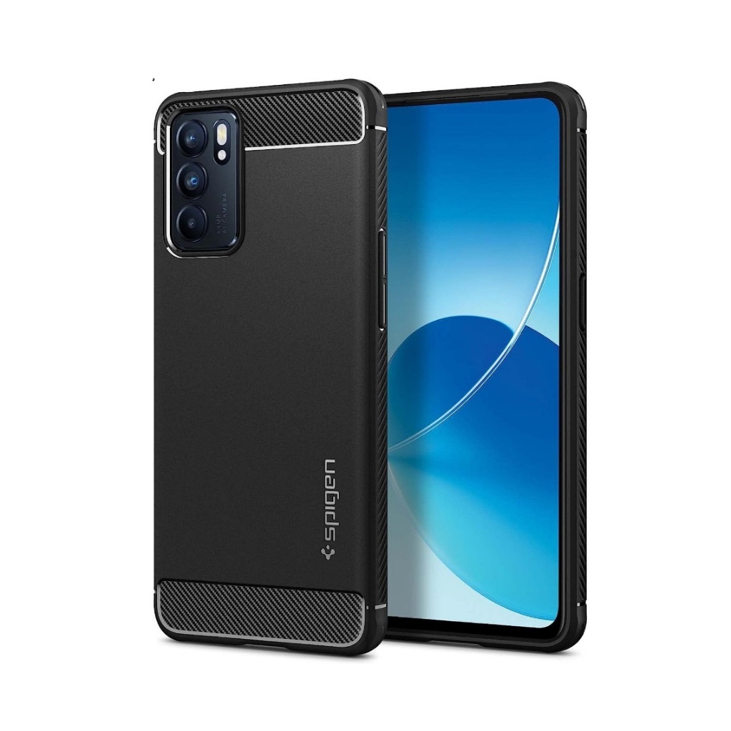 Case OPPO Reno 6 4G Fiber Softcase Carbon Premium - (Black)