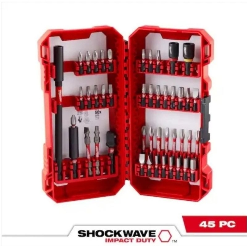 MILWAUKEE 48-32-4023 SHOCKWAVE 45pcs Mata Obeng Set