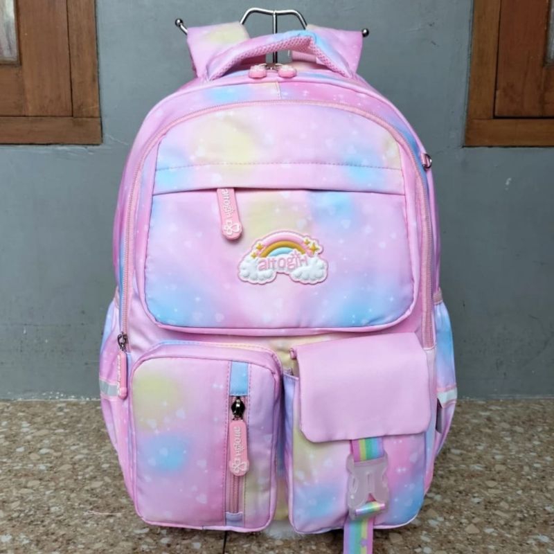 Tas Ransel Backpack Sekolah Alto Girl Original True Rainbow