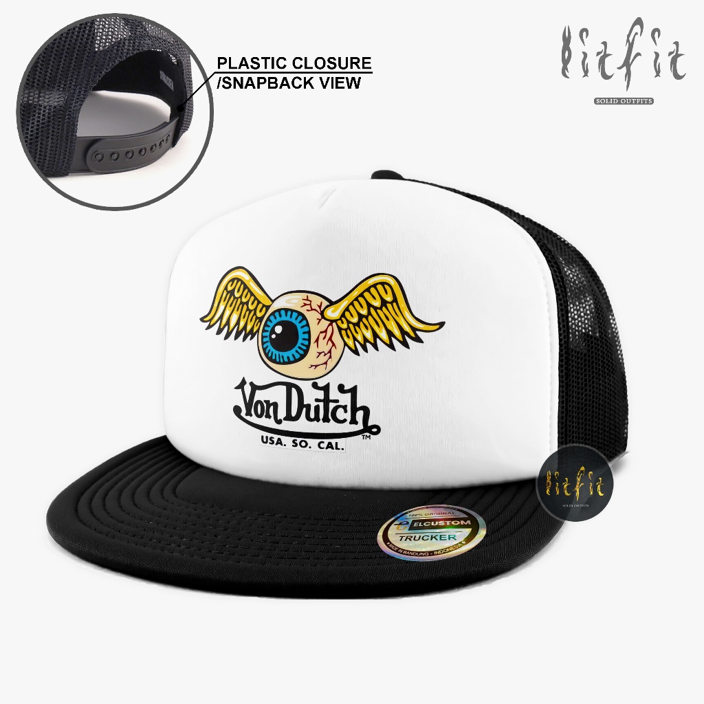 Von Dutch Snapback /Topi Desain /Topi Sablon /Topi Trucker /Topi Jaring /Trucker Cap /Brands /Topi P