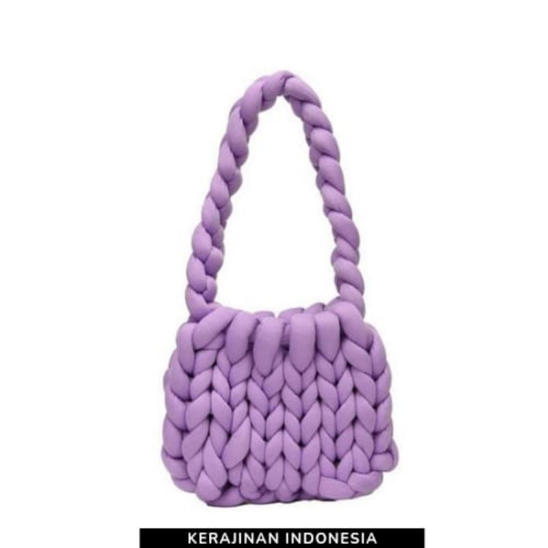 Pre Order - Tas wanita / Tas Murah / Chunky Yarn Bag / Tas Rajut / Tas Korea / Tas Viral / Tas Tanga