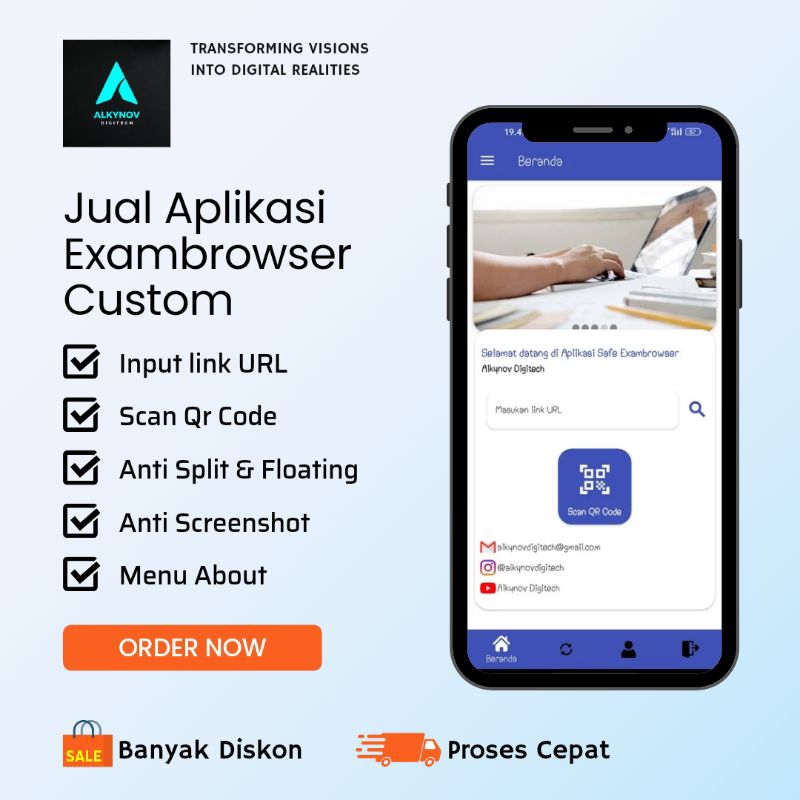 Aplikasi Android Exambrowser Custom (apk+aab+keystore)