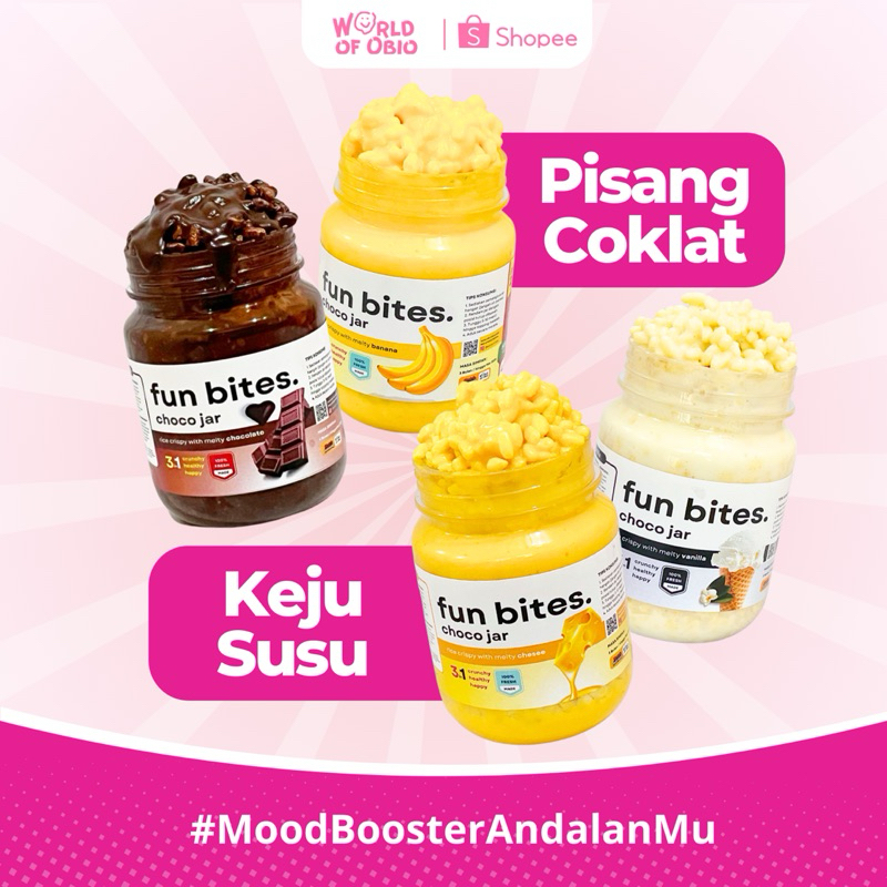 

PAKET PISCOKESU - Fun Bites Rice Crispy Rasa Pisang Chocolate Keju Susu