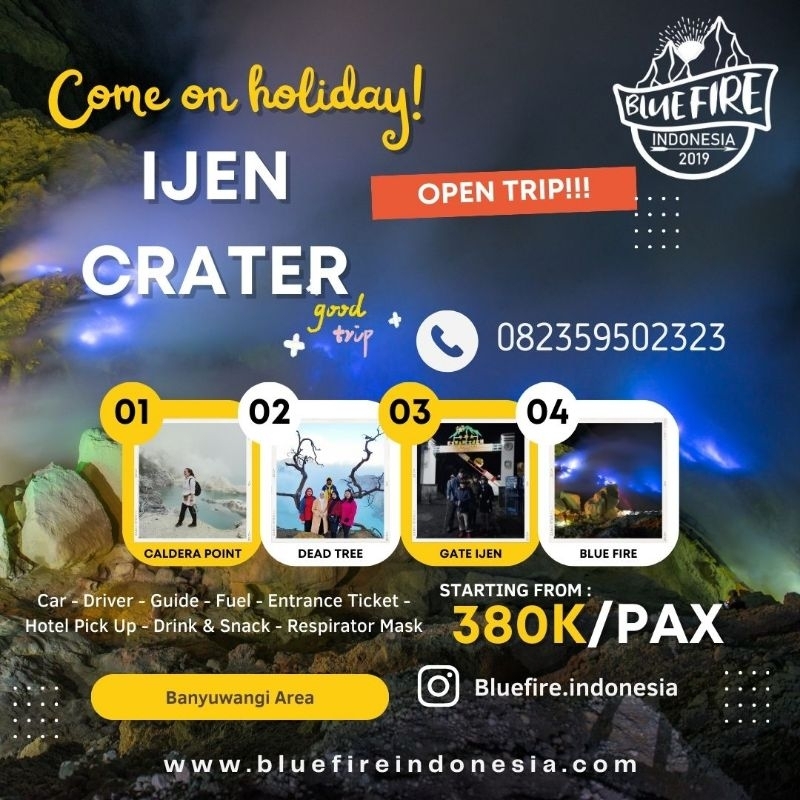 Open trip kawah ijen Banyuwangi murah