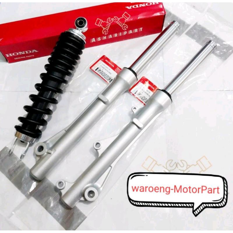 ORIGINAL PAKET LENGKAP AS SHOCK DEPAN PLUS TABUNG DAN SHOCKBLEKER BELAKANG HONDA BEAT KARBU HONDA VA