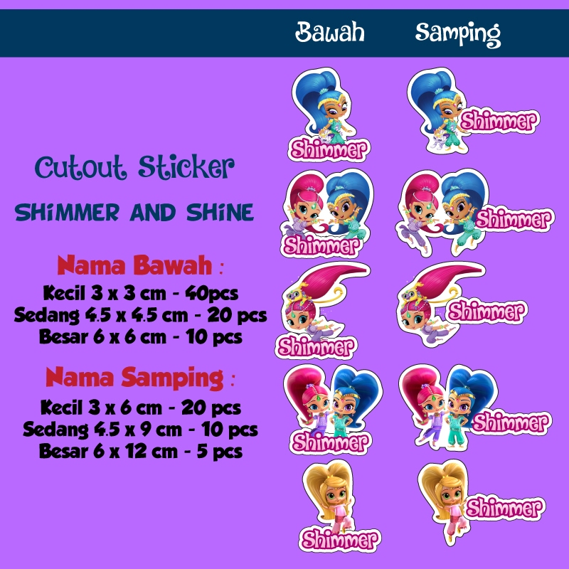 

sticker nama cutout shimmer and shine