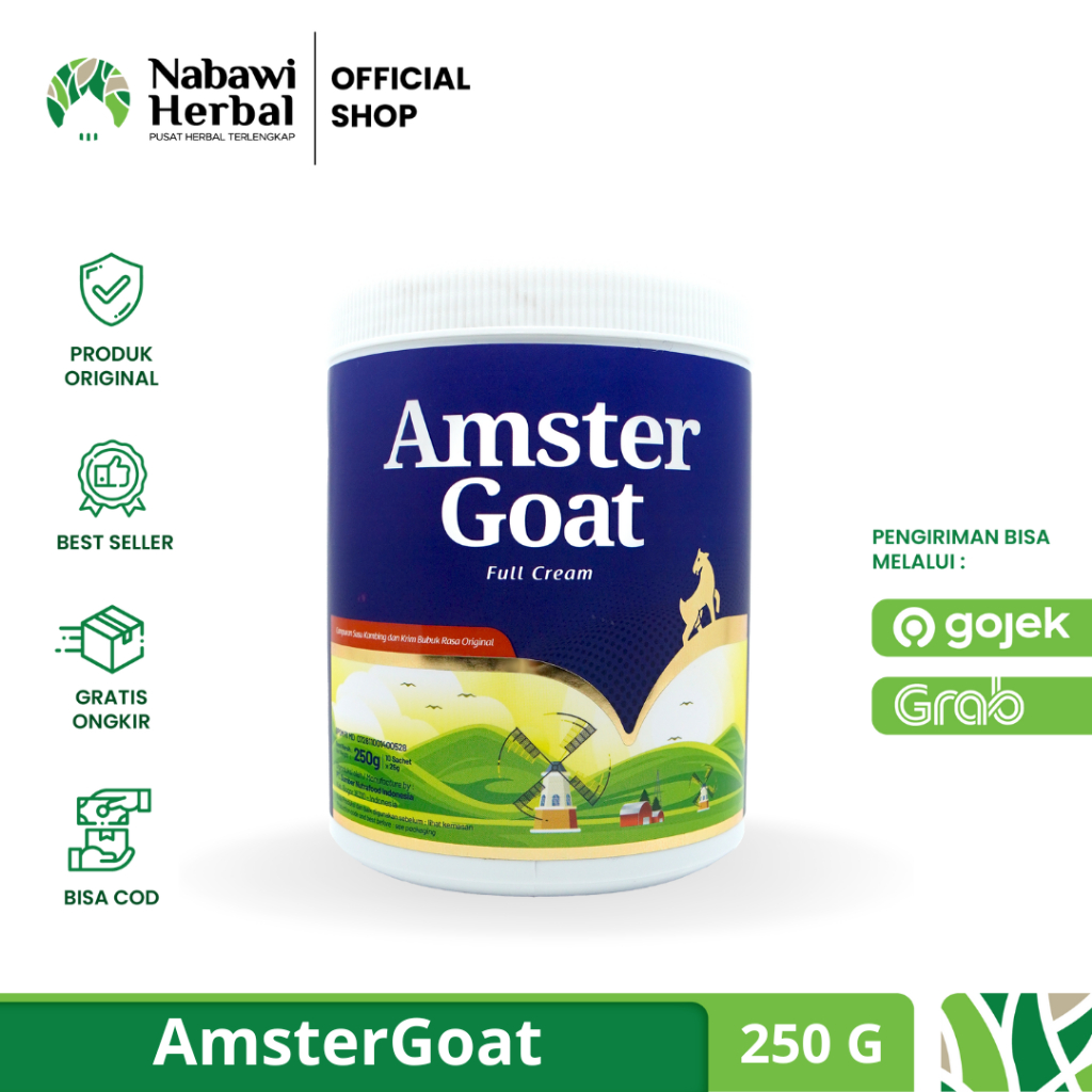 

Amster Goat Susu Kambing | Susu Kambing Amstergoat - Susu Rendah Alergen Untuk Pencernaan - 250 Gr