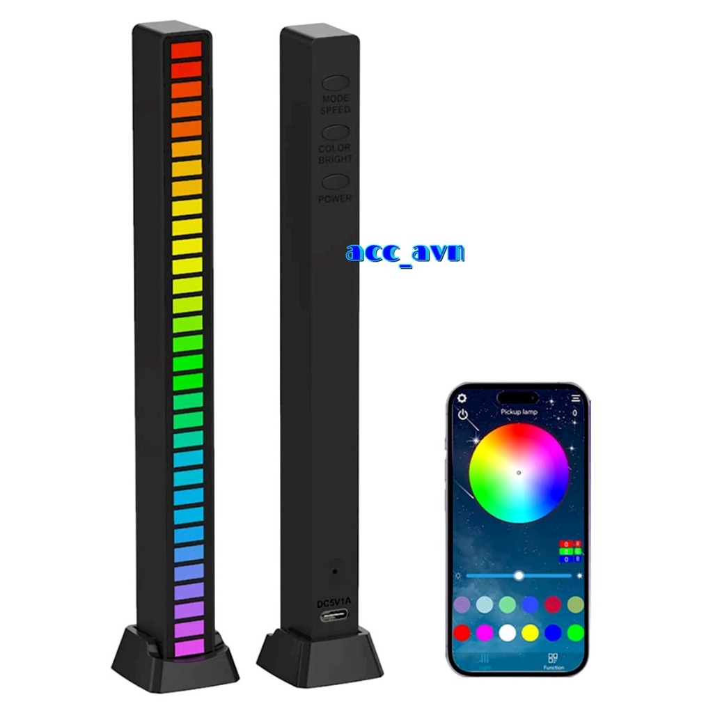 LAMPU LED RGB Bar Strip Sound Rhythm Light USB 32 LED