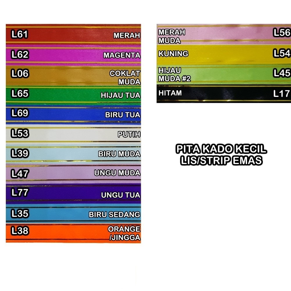 

Pita Tarik 32mm Lis Emas Serut Besar Hiasan Parcel Souvenir Pull Flower Ribbon 30 32 mm Gold Stripes