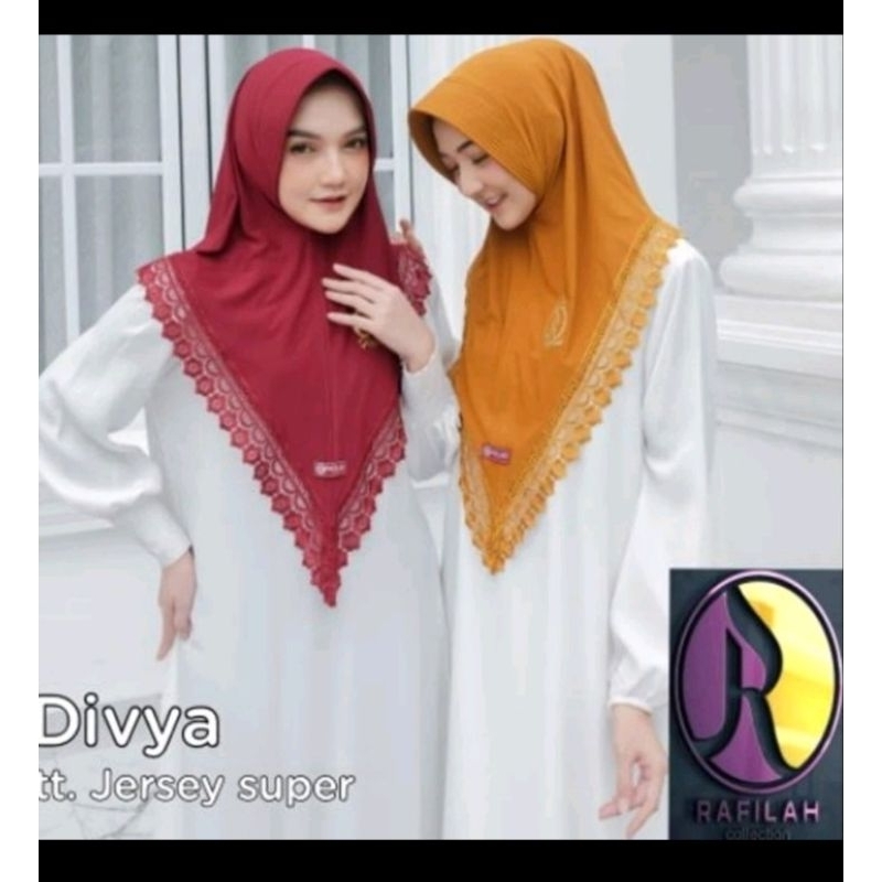 JILBAB INSTAN TERBARU BY RAFILAH HIJAB rafilah divya jilbab renda