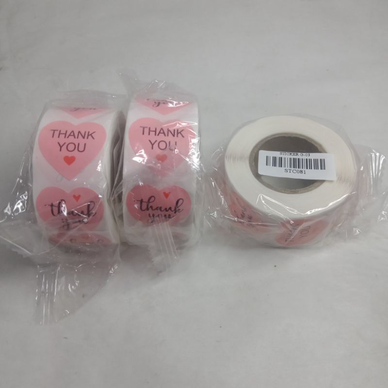 

[ 500 pcs ] stiker/ sticker Thank You kode STC081