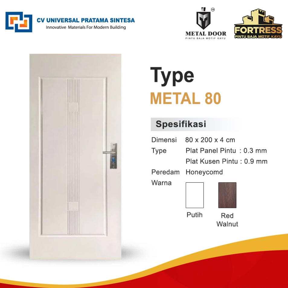 Fortress Tipe Metal 80 Pintu Baja Modern Minimalis