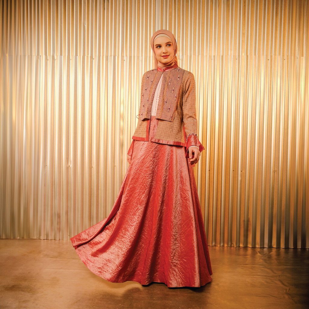 Shafira Rosally Dress Pink | Gamis Panjang Muslim Wanita