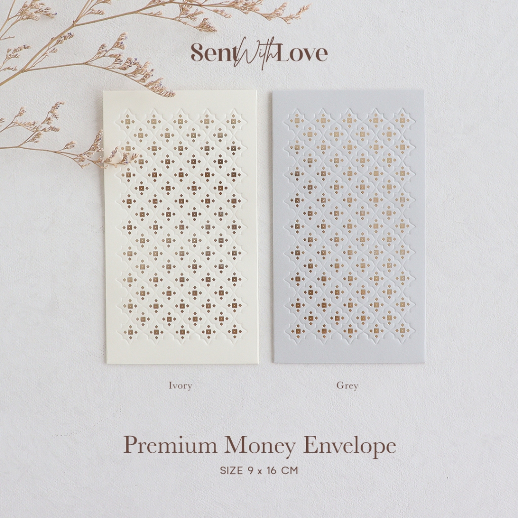 

Amplop Uang Premium Letterpress Hot Print Custom Nama (9 x 16 cm) / Angpao Wedding Angpau Ulang Tahun