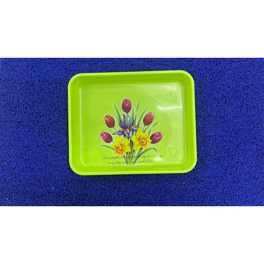 Nampan Baki Calista Motif Bunga Nampan Kotak Nampan Bulat Motif Kembang Nampang Plastik Calista