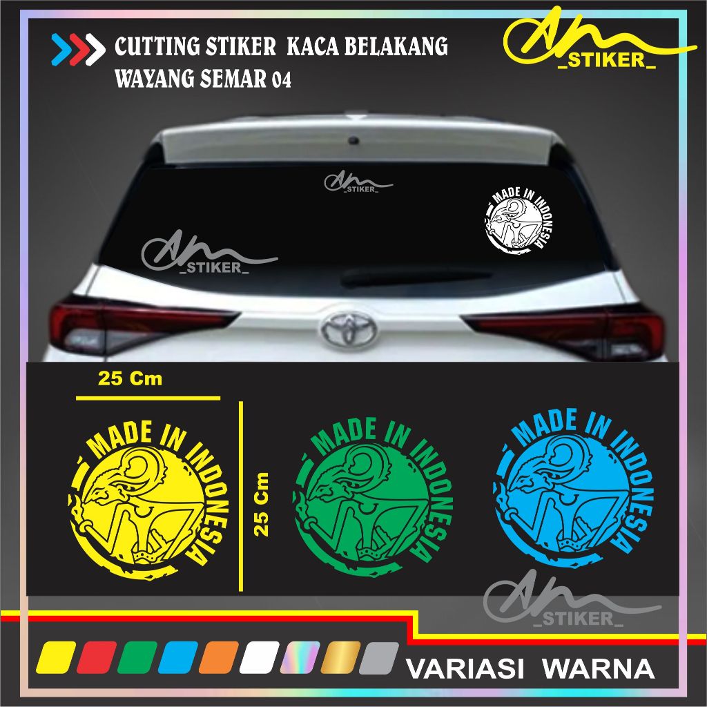 CUTTING STIKER KACA MOBIL BELAKANG Terlaris  WAYANG SEMAR 04