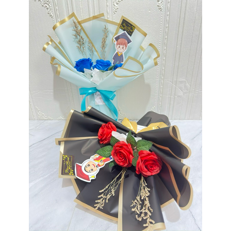 Buket Wisuda Cowok / Buket Bunga Wisuda / Hadiah Wisuda / Buket Murah