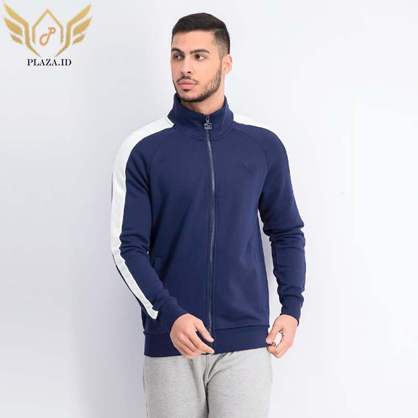 BOMBER PRIA JAKET BOMBER RESLETING S-6XL HITAM JAKET JUMBO NAVY PUTIH