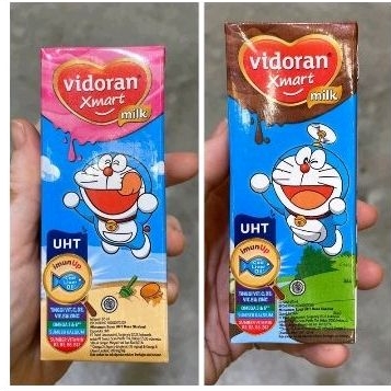 

vidoran xmart uht coklat strawbery 180/170ml jual perkarton 24 pcs