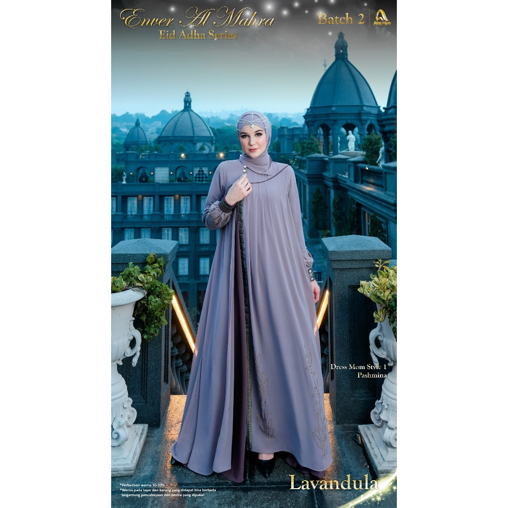 gamis syari muslimah dewasa Enver Al Mahra dress style 1 Afas hijab sarimbit keluarga couple 2024 te