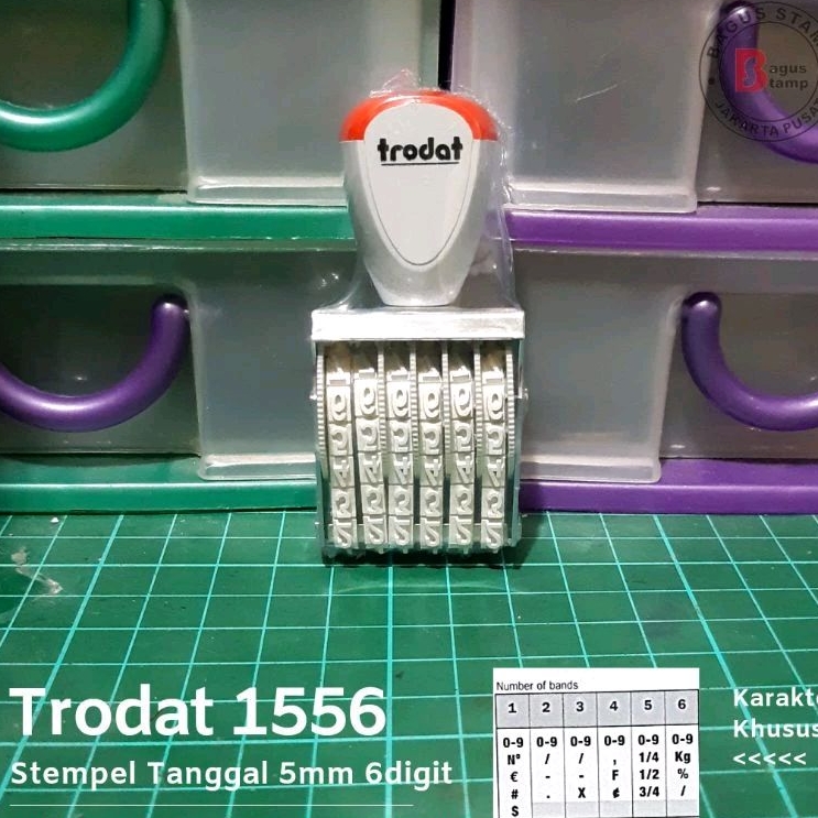 

mg Stempel Angka Manual 6 Dit 3mm 4mm 5mm Trodat 1536 1546 1556